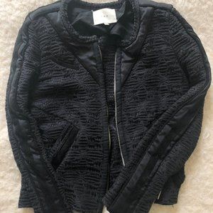 IRO woven jacket with suede trim - size 36